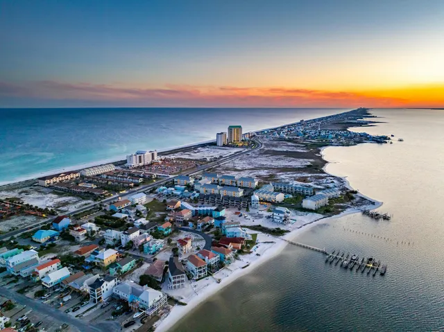 an aerial view of multiple house