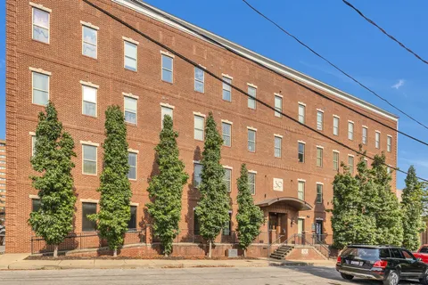a view of a building and a street view