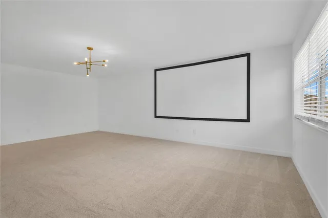 an aerial view of a swimming pool