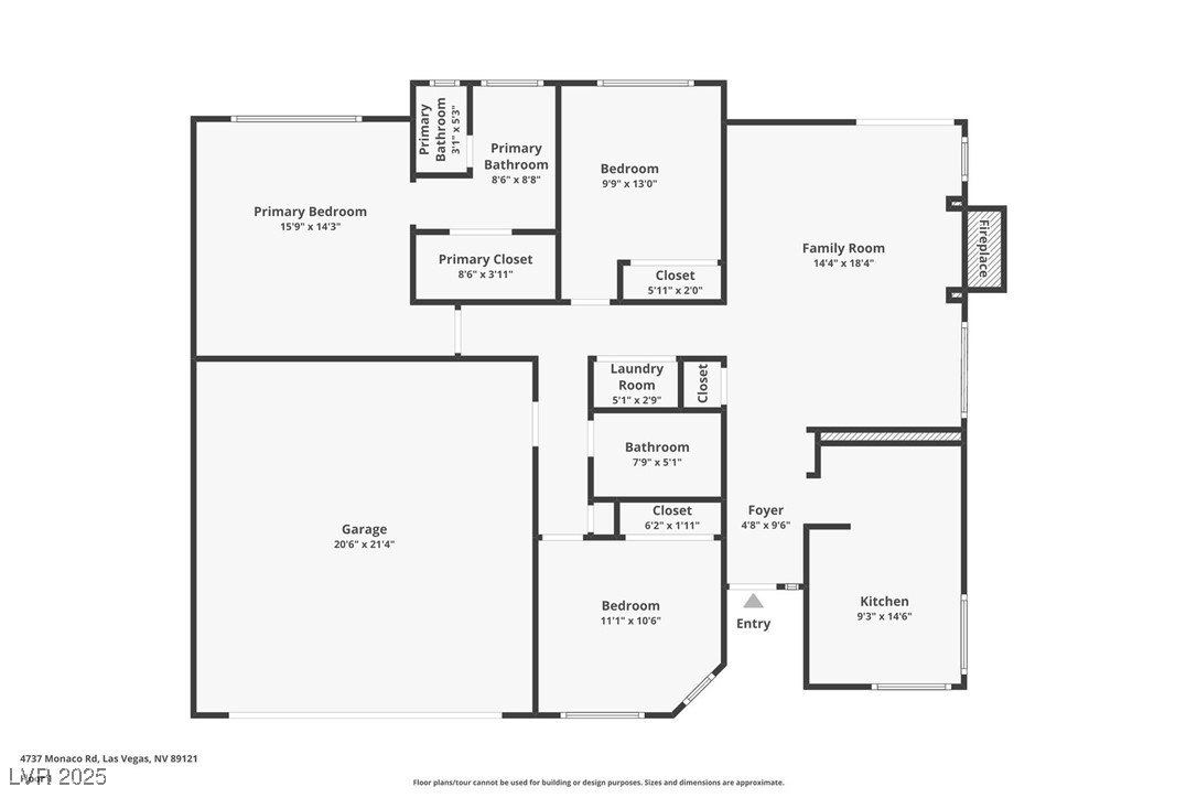 4737 Monaco Road Las Vegas, NV 89121 - Photo 21 of 21 View of home floor plan