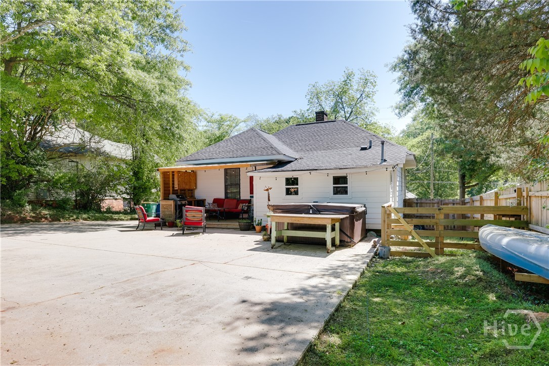 185 First Street Athens, GA 30601 - Photo 12 of 44 Large back yard with ample parking and a hot tub