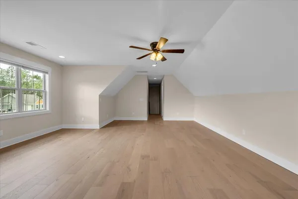 a view of a park with sign board