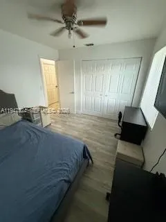 a bed room with a bed