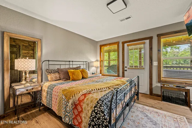 a room with musical instruments and air hockey table