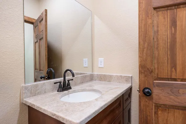 a view of a glass door