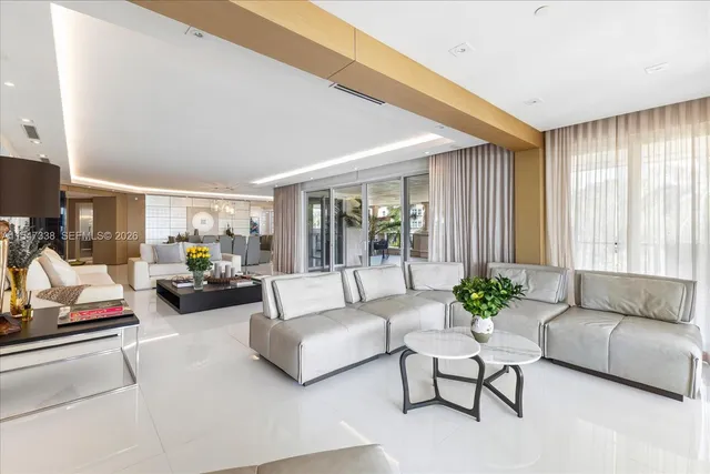 a view of a livingroom with a chandelier