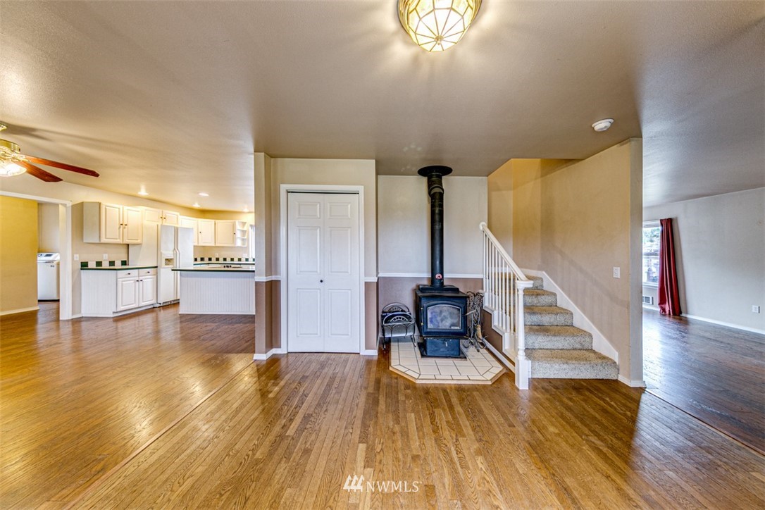 243 Griffith Farm Road Sequim, WA 98382 - Photo 3 of 35 a view of empty room with wooden floor