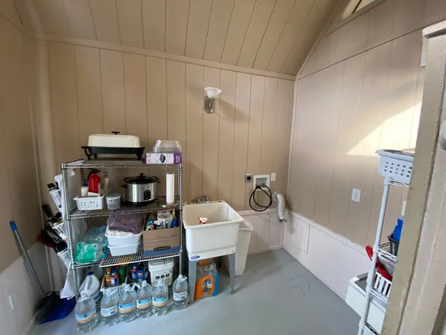 a bathroom with a sink and a tub