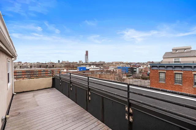 a view of city from balcony
