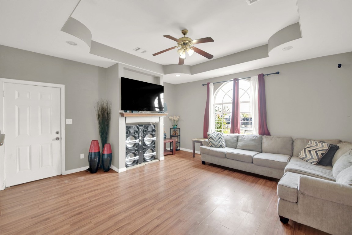 120 Rio Vista Ranch Road Dale, TX 78616 - Photo 4 of 22 a living room with fireplace furniture and a flat screen tv