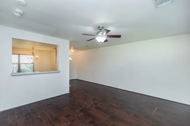 an empty room with a window