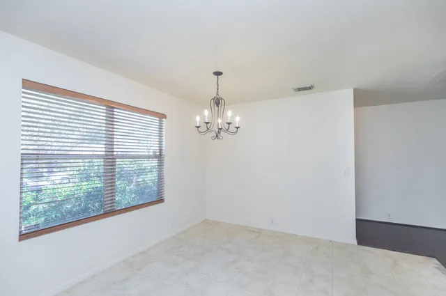 a view of a livingroom with a window