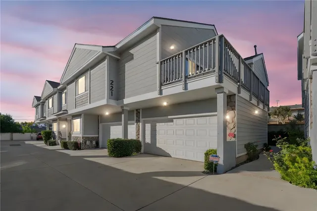 a front view of a building with street
