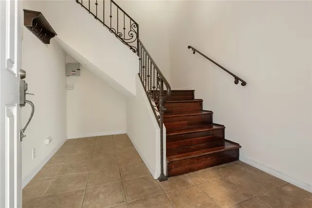 a view of entryway with wooden floor