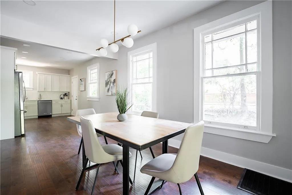 943 Rose Circle Southwest Atlanta, GA 30310 - Photo 12 of 33 a view of a dining room with furniture window and wooden floor