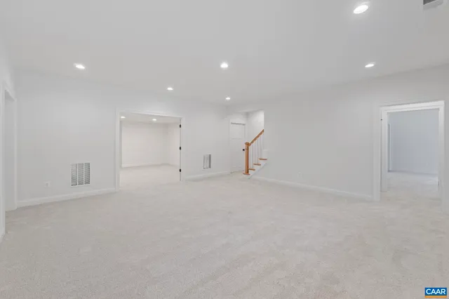 a view of a lake with a mountain in the background