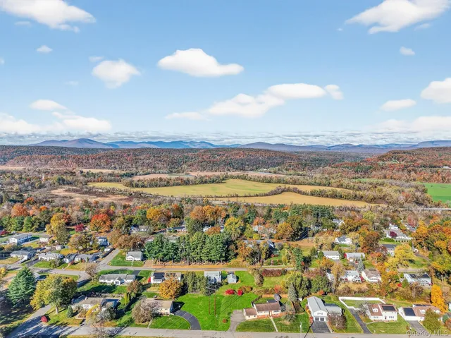 a view of a city with an ocean