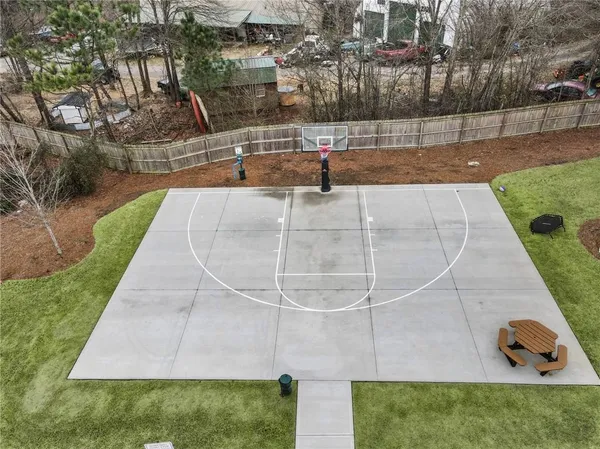a backyard of a house