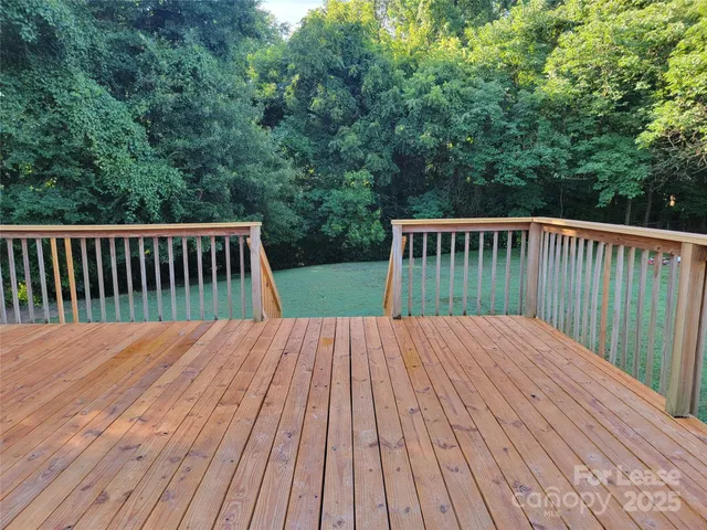 a view of wooden deck