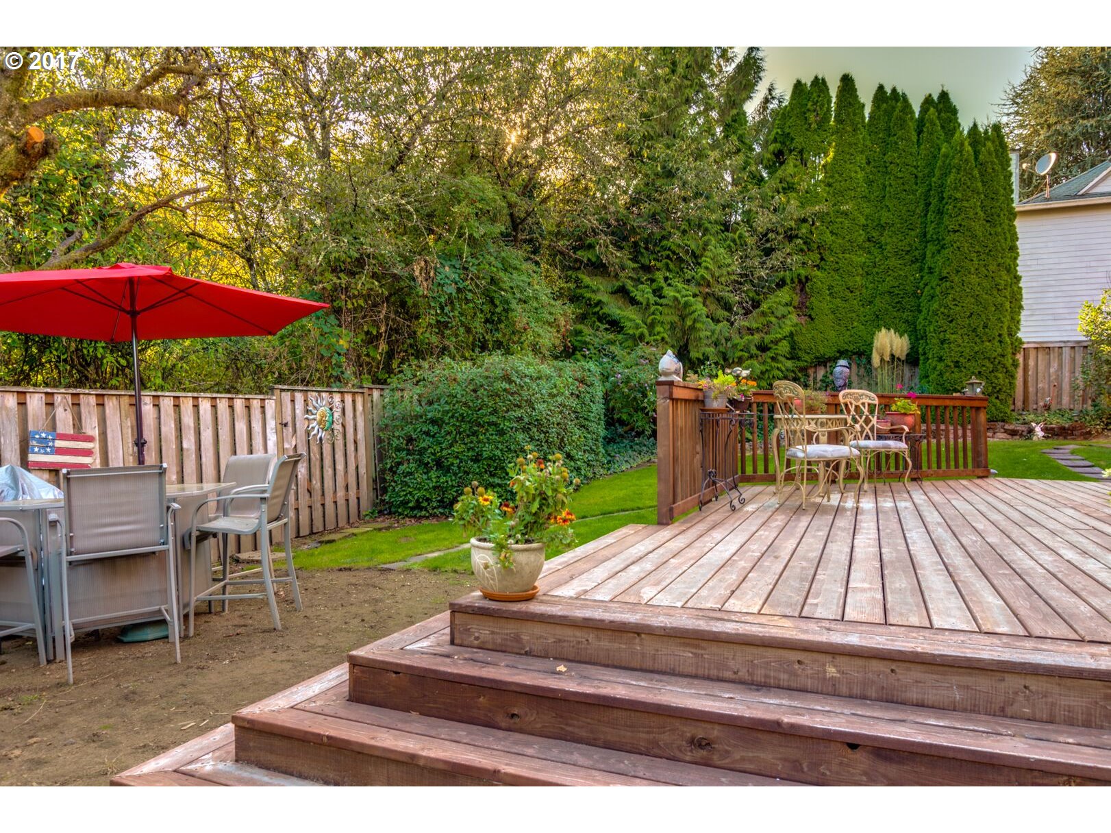 18420 Southwest Colfelt Lane Sherwood, OR 97140 - Photo 29 of 32 a view of backyard with outdoor seating and green space