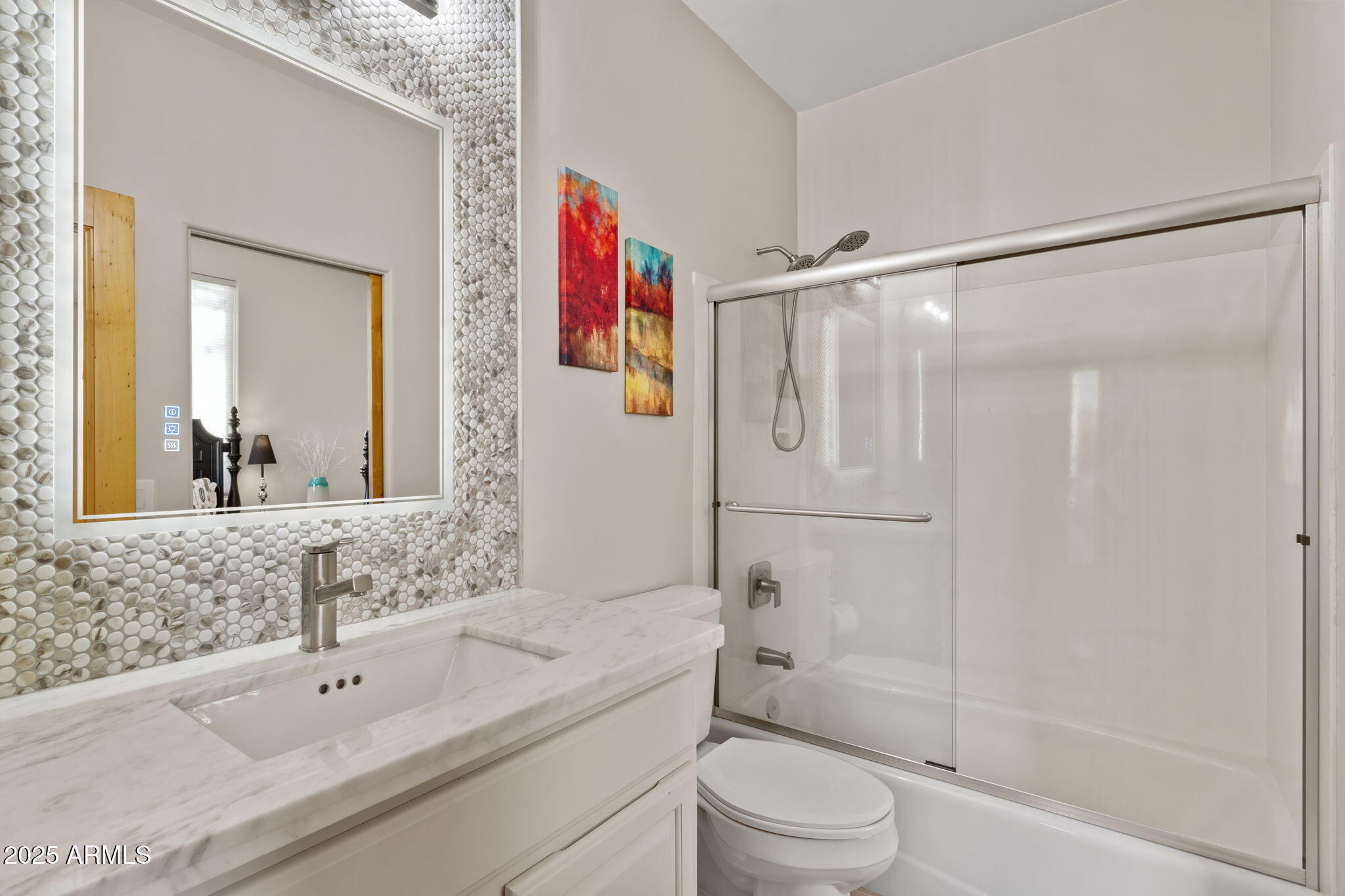 15730 East Eagle Crest Road Fountain Hills, AZ 85268 - Photo 43 of 77 a bathroom with a sink a toilet and shower