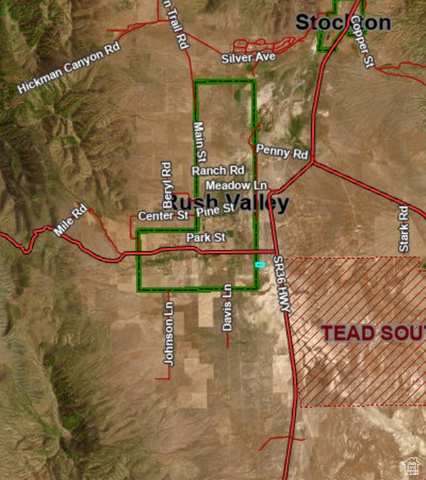 315 East State Road East Rush Valley, UT 84069 - Photo 3 of 3 Aerial view of property's location featuring property boundaries highlighted