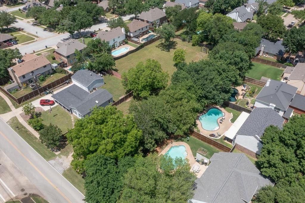 1000 Hughes Road Grapevine, TX 76051 - Photo 13 of 15 an aerial view of a house with garden space and street view