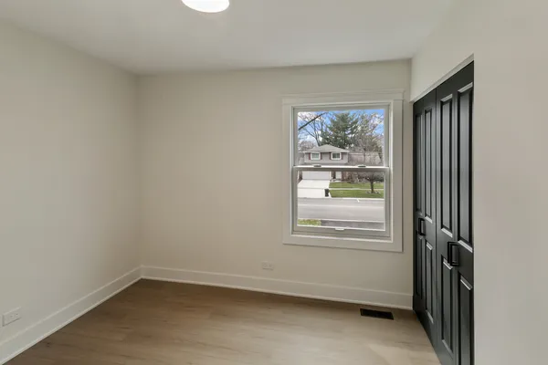 an empty room with a window