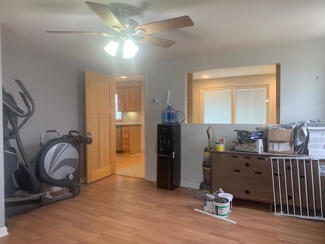 1818 Carr Street Streator, IL 61364 - Photo 10 of 45 a view of a workspace with furniture and a mirror