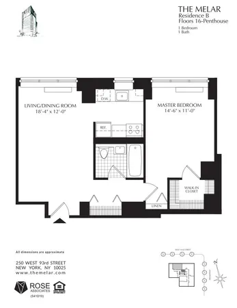 $6,175 | 250 West 93rd Street, Unit 19B | Upper West Side