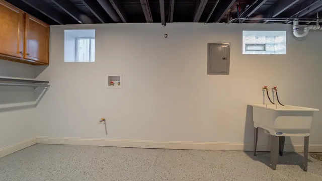 a view of storage and utility room