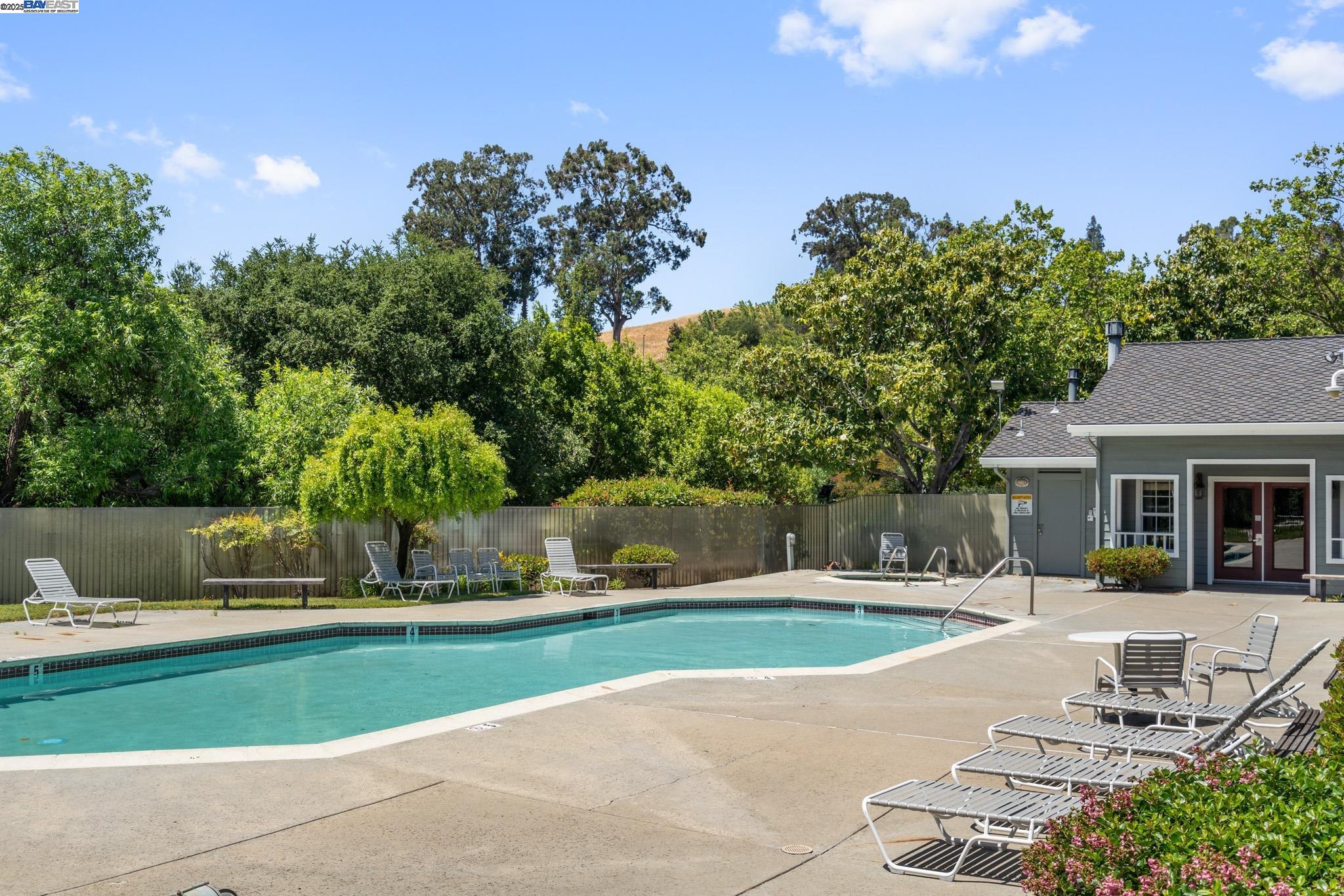 8165 Mountain View Drive, Unit C Pleasanton, CA 94588 - Photo 31 of 35 a view of a house with a yard