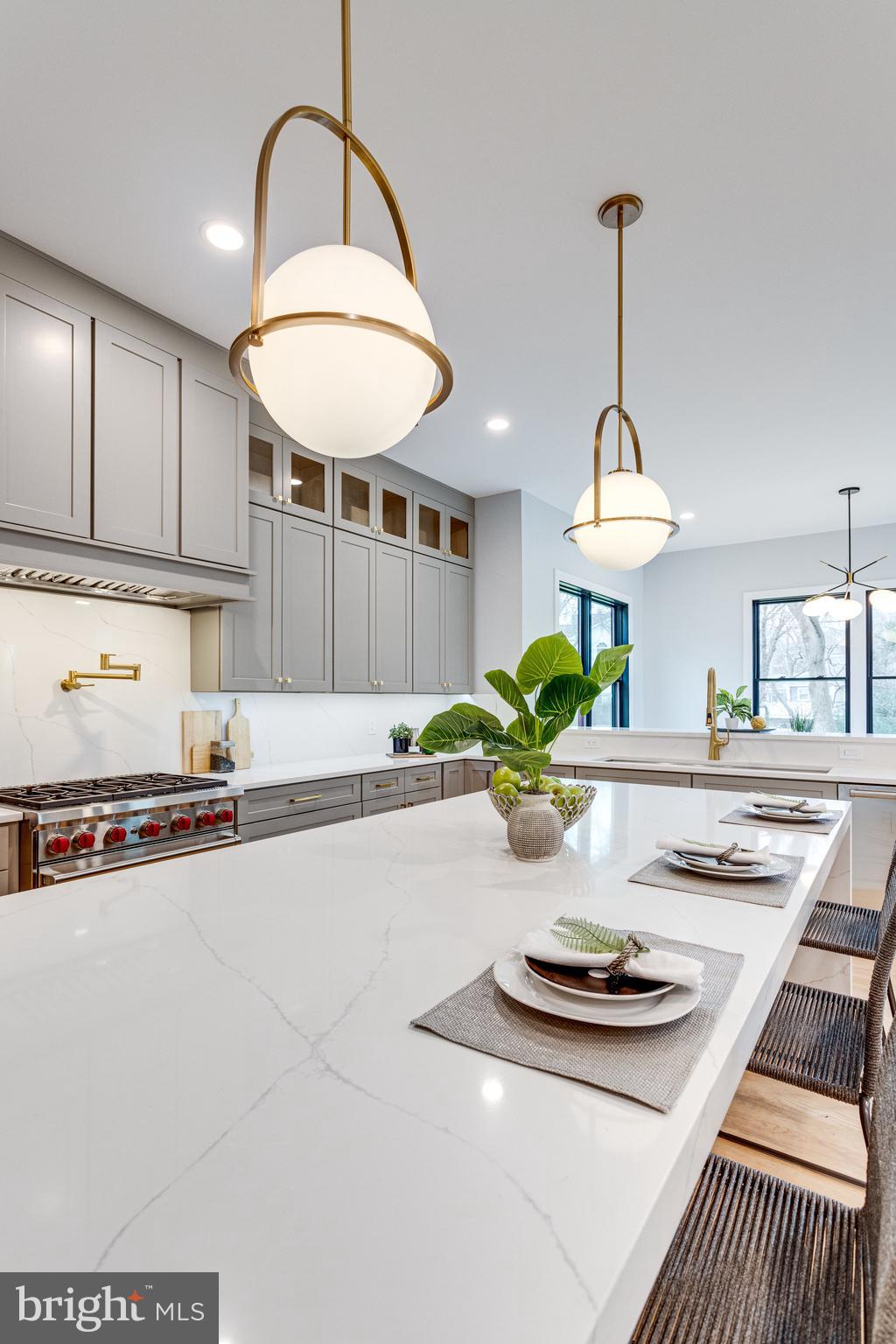 1952 Foxhall Road McLean, VA 22101 - Photo 30 of 99 Pendant lights over kitchen island