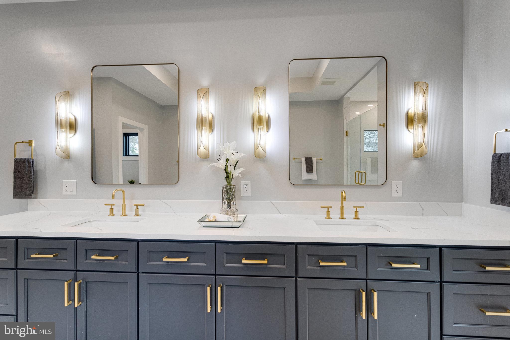 1952 Foxhall Road McLean, VA 22101 - Photo 56 of 99 Designer wood vanities with quartz countertop