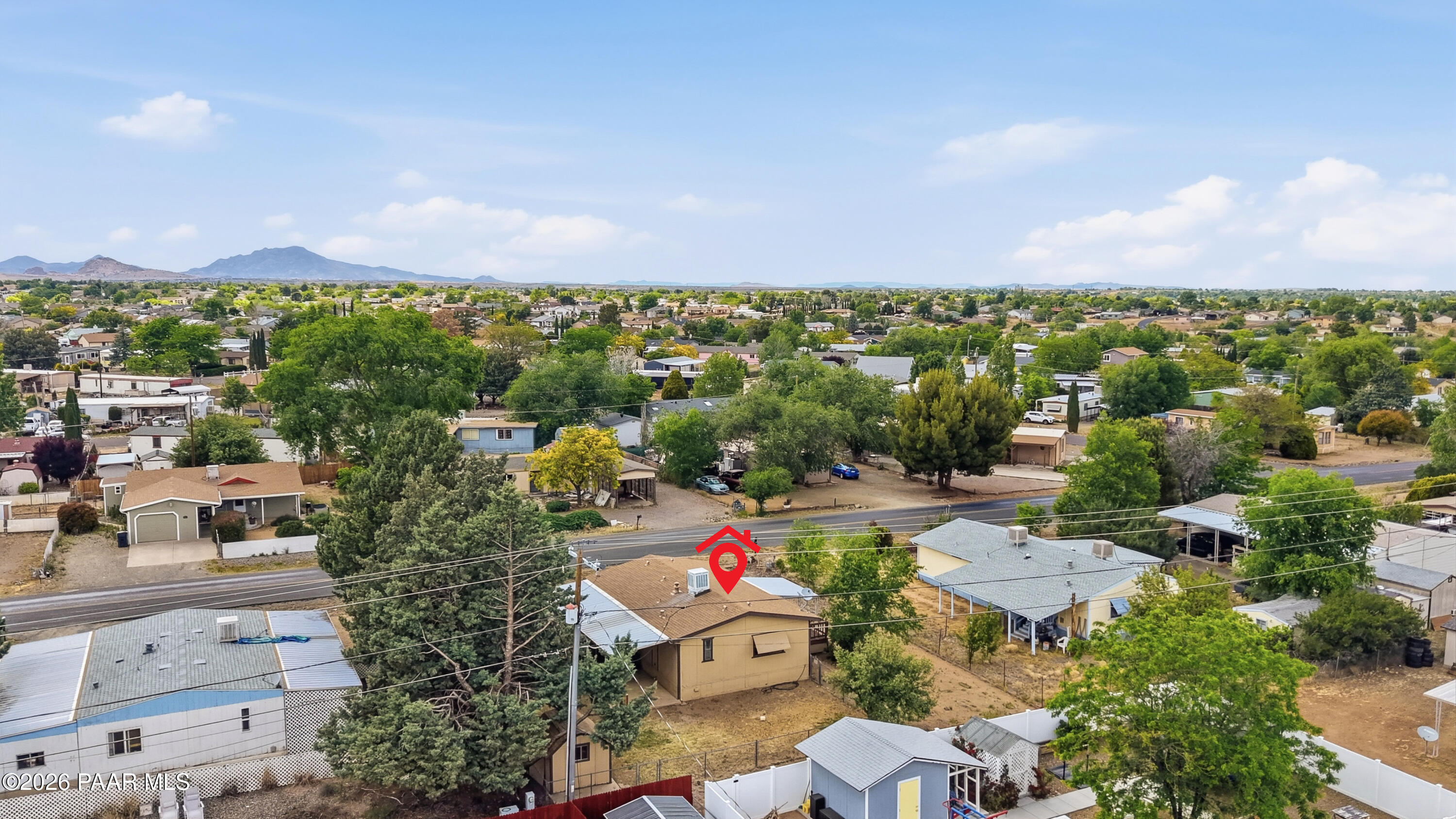 4715 North Ranger Road Prescott Valley, AZ 86314 - Photo 42 of 44 37-Aerial Back Side with Pin