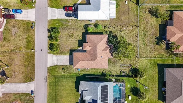 aerial view of a house