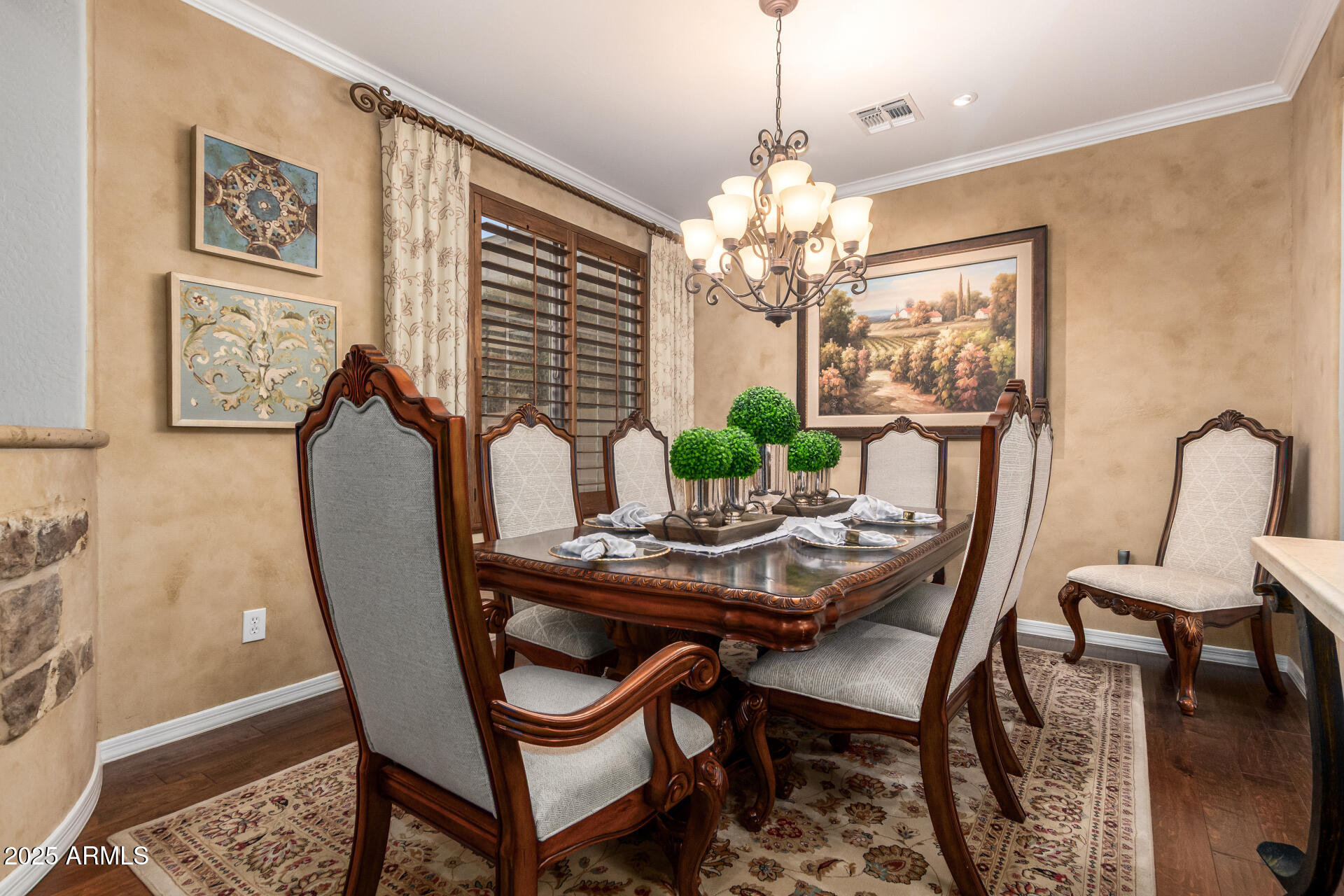 21626 North 38th Way Phoenix, AZ 85050 - Photo 15 of 72 a view of a dining room with furniture and chandelier