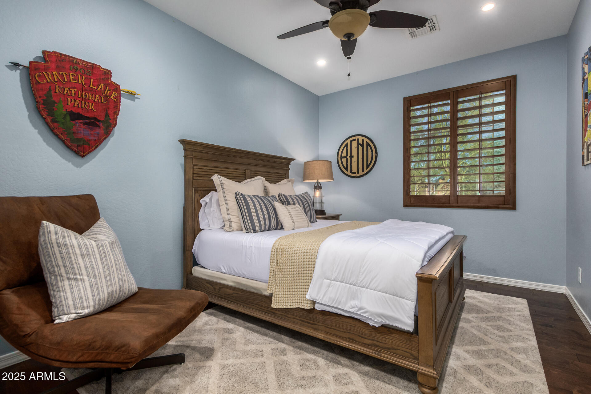 21626 North 38th Way Phoenix, AZ 85050 - Photo 32 of 72 a bedroom with a bed and a chair