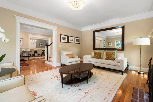 a living room with furniture and a couch