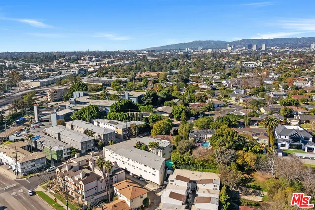 an aerial view of a city