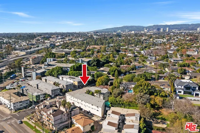 an aerial view of a city