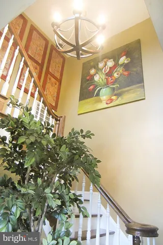a view of a painting on the wall