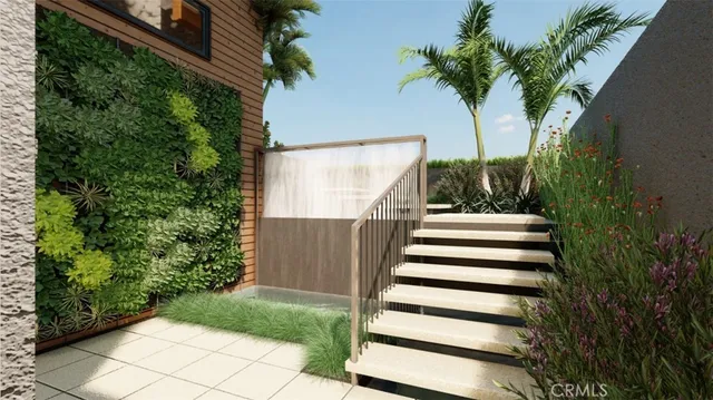 a view of balcony with wooden floor and fence