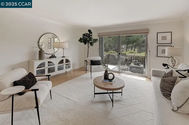 a view of a lake with houses