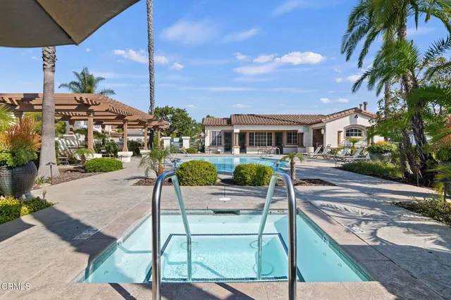 a view of a park with slide