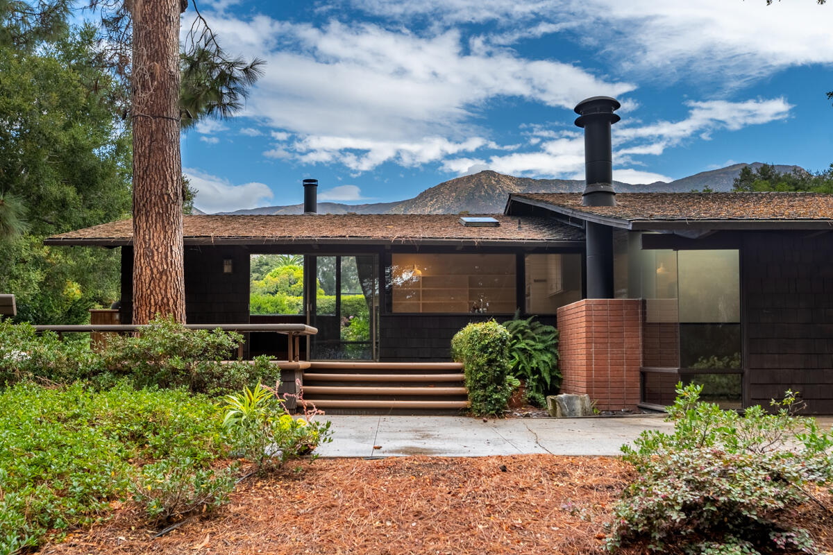 1681 East Valley Road Montecito, CA 93108 - Photo 57 of 61 a front view of a house with garden
