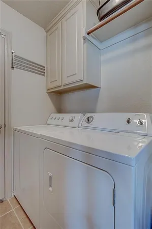 a close view of washer and dryer