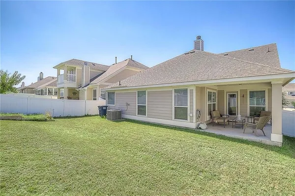 a house view with a garden space