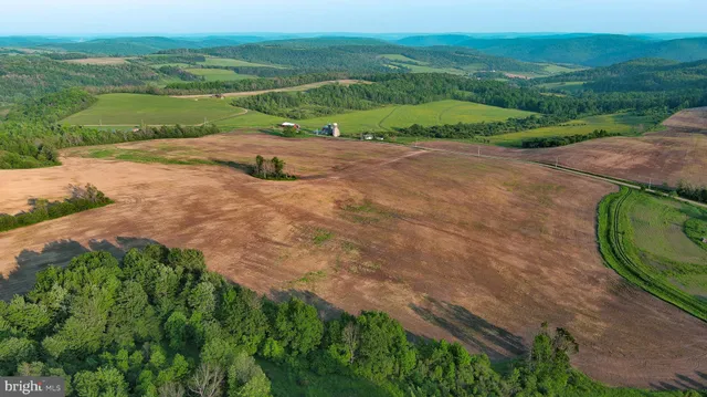 an aerial view of a house with a yard and lake view
