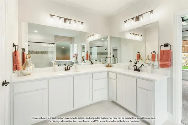 a bathroom with a sink a mirror and vanity